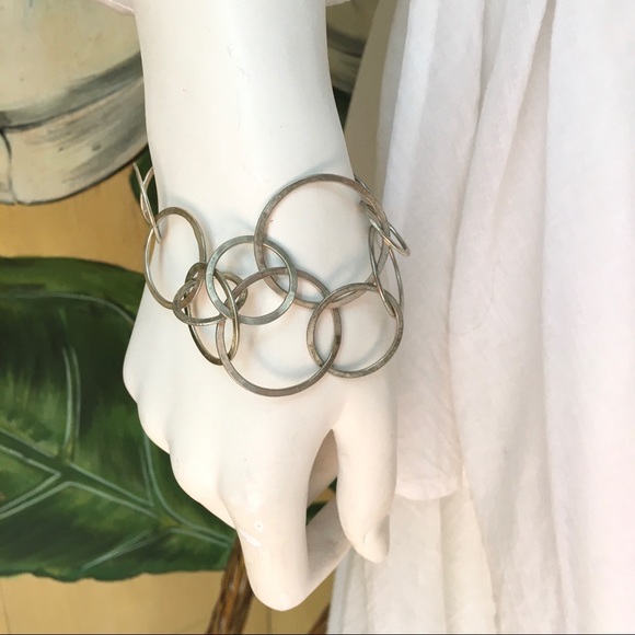 2pc Sterling silver link necklace & bracelet set - Picture 2 of 10